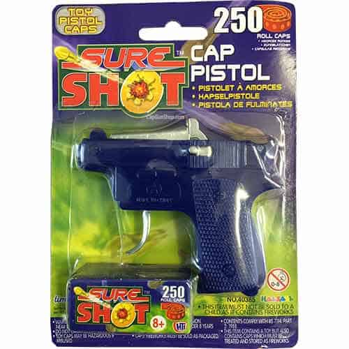 Sure Shot Mini Paper Toy Cap Pistol with 250 caps