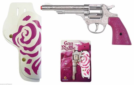 Gonher Gun Rosse Pink Cap Gun 8 ring shot with holster