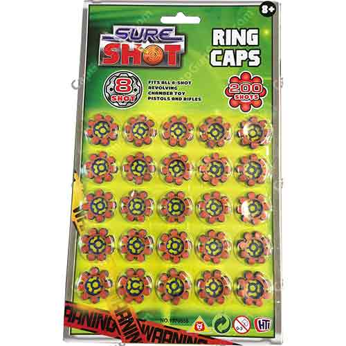 Sure Shot 8 ring caps 200 shots (25 rings)